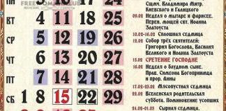 Календарь церковных праздников в феврале 2020