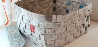 Плетение из газет корзинок